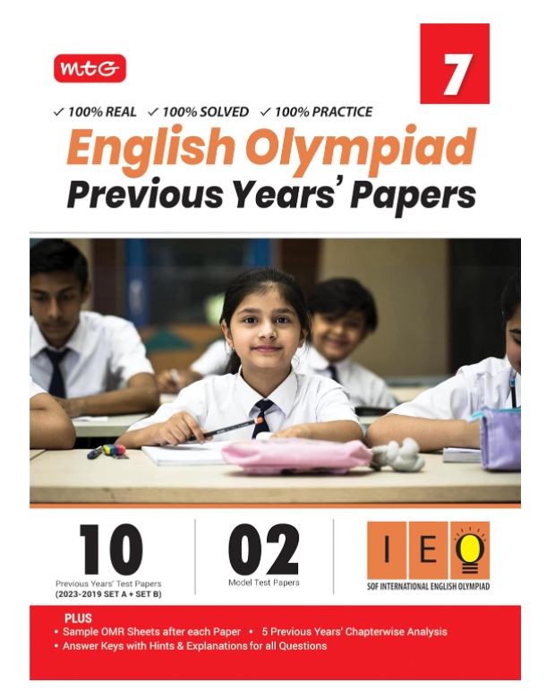 MTG IEO Class-7 Olympiad 10 Previous Years Papers (2023-2019 Set A & B) English with Mock Test Papers - Sample OMR Sheet with Chapterwise Analysis | SOF Olympiad Books For 2024-25 Exam Paperback – 28 March 2024